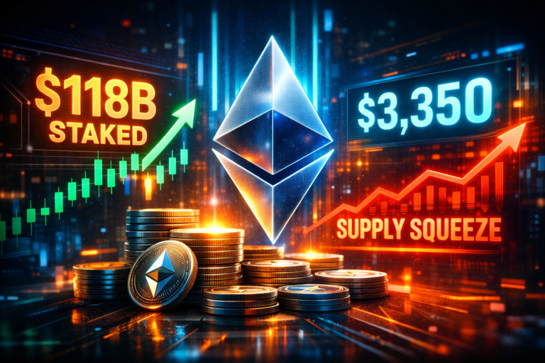 Ethereum Price Prediction Turns Bullish as $118B in ETH Staking Signals Supply Squeeze