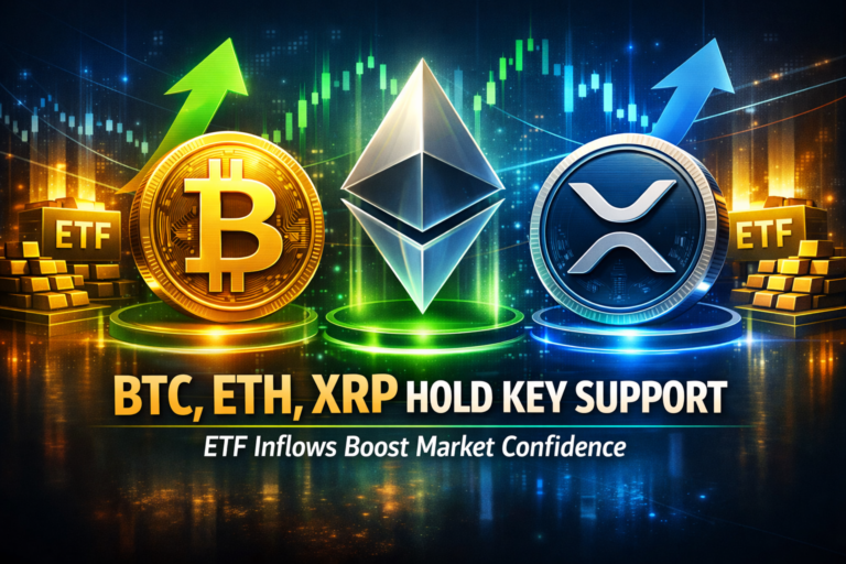 Crypto News Today: BTC, ETH, XRP Hold Key Support as ETF Inflows Boost Market Confidence